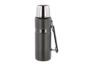 Thermos  Stainless King termoflaske med hank 1,2 L – militærgrønn